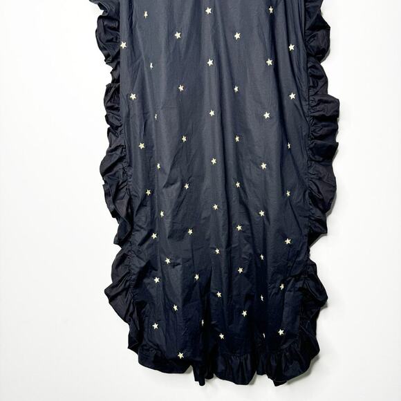 Quiet Culture Star Embroidered Black Pajama Party Maxi Dress Gown L/XL - Picture 6 of 9